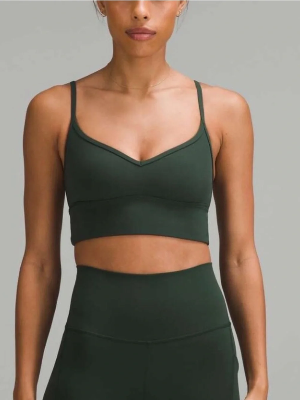 NWT Lululemon Align Sweetheart Bra A/B in Legacy Green size 4 - Picture 1 of 7